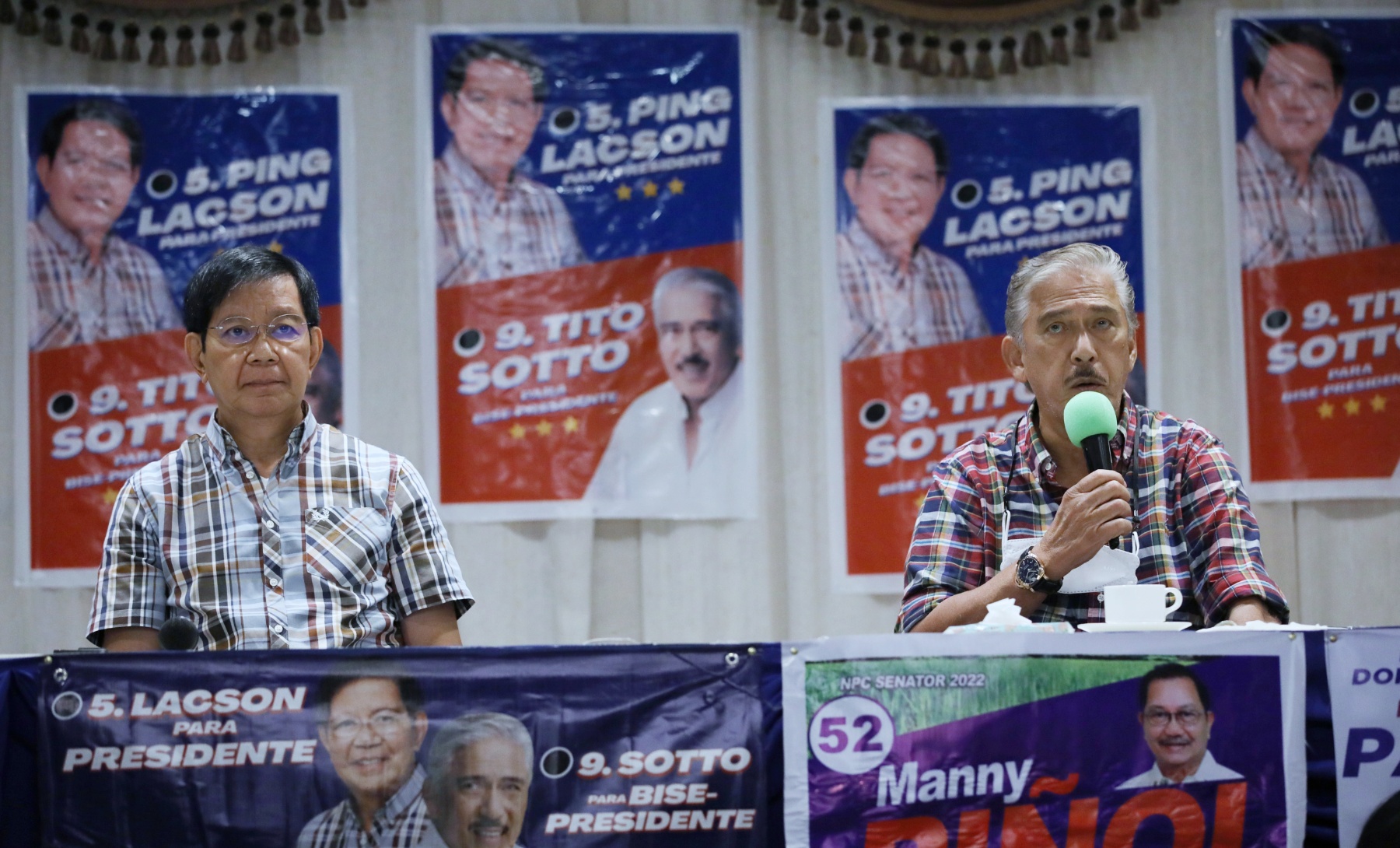 Photo Panfilo Lacson and Vicente Sotto III from a recent press conference. 