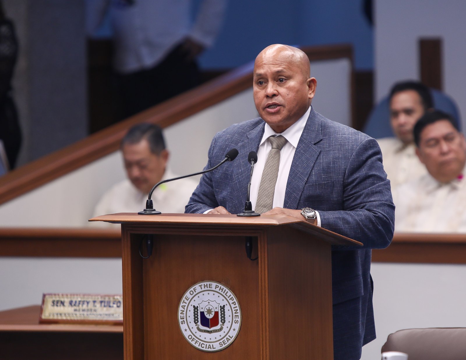 PHOTO: Ronald dela Rosa FOR STORY: Draft reso on dropping Sara Duterte trial is from Dela Rosa’s office