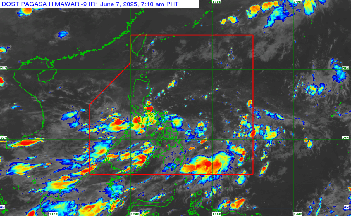 Satellite image captured on Saturday, June 7, 2025 at 7:10 a.m.