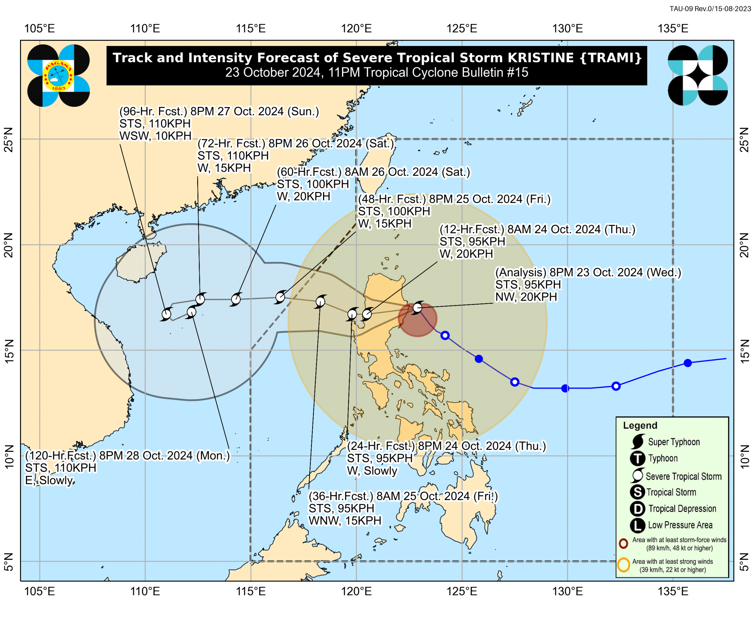 Kristine about to make landfall in Isabela